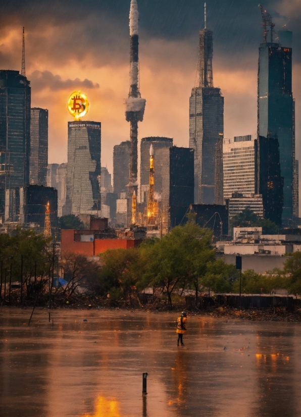 Water, Skyscraper, Cloud, Sky, Building, Atmosphere