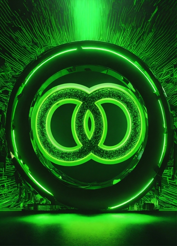 Green, Font, Visual Effect Lighting, Gas, Circle, Neon