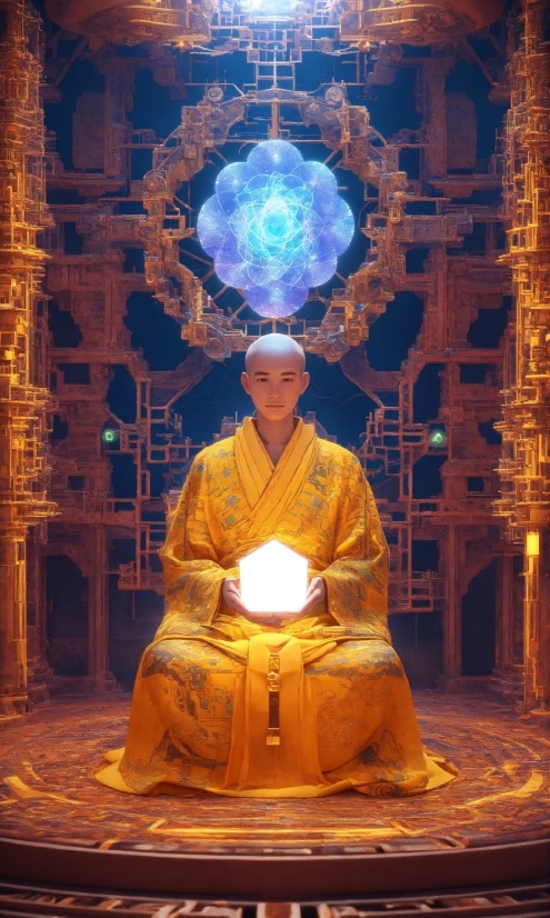 Temple, Lighting, Sculpture, Statue, Meditation, Landmark