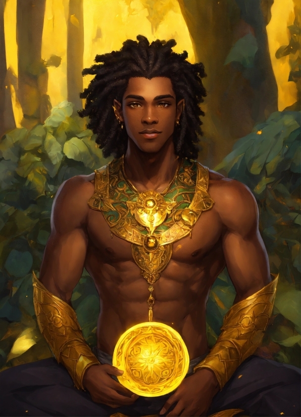 Yellow, Chest, Cg Artwork, Thigh, Art, Event