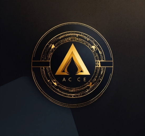 Font, Gold, Emblem, Triangle, Symbol, Circle