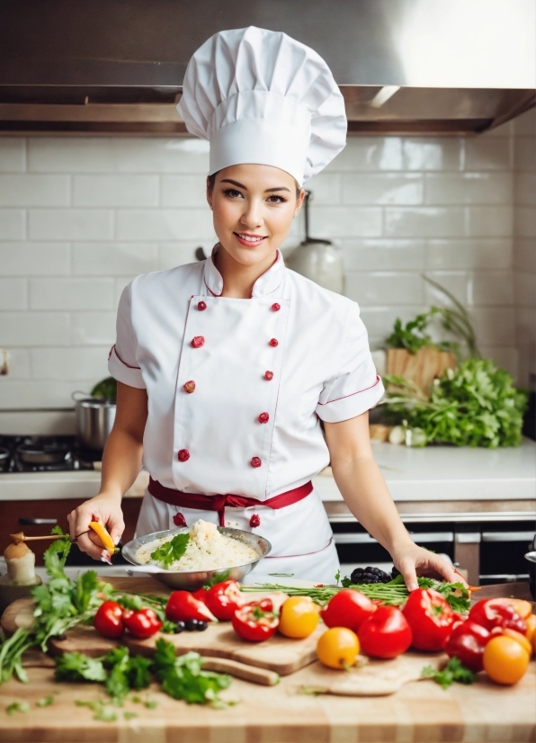 Food, Smile, Plant, Chefs Uniform, Chef, Chief Cook