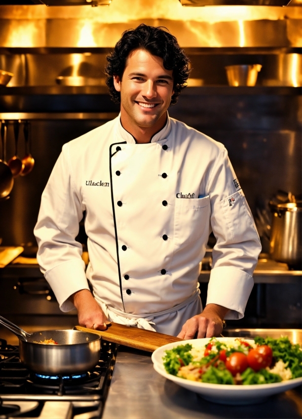 Food, Chefs Uniform, Smile, Chef, Tableware, Recipe