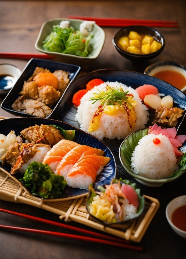 Food, Tableware, Sushi, Ingredient, White Rice, Recipe