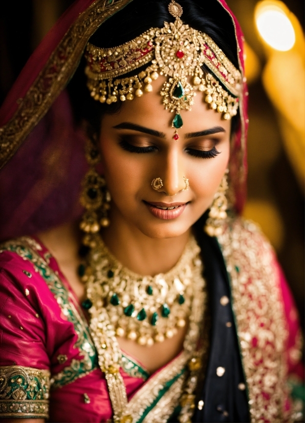 Head, Smile, Eye, Makeover, Temple, Sari