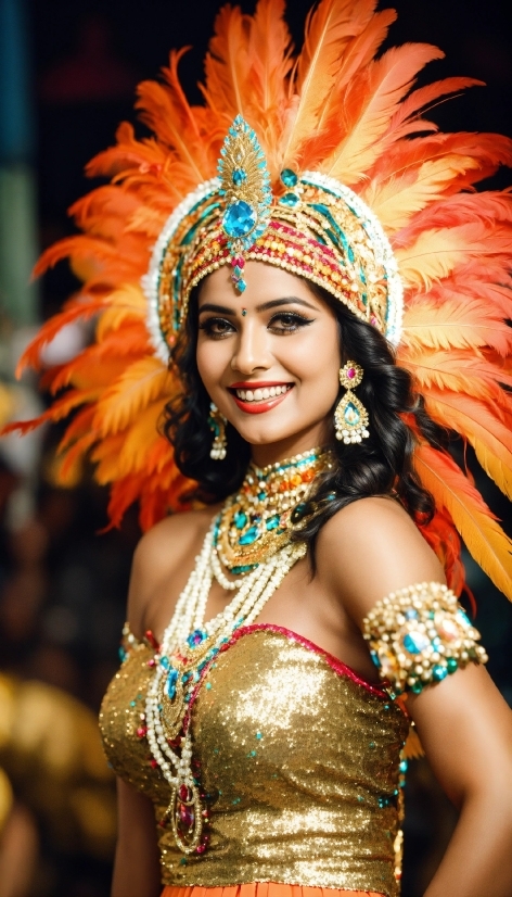 Smile, Muscle, Green, Earrings, Eyelash, Dance