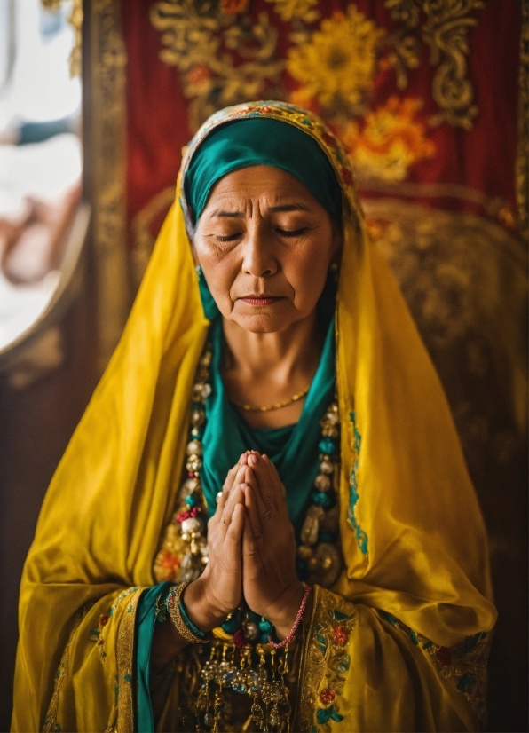 Temple, Headgear, Adaptation, Sari, Landscape, Happy