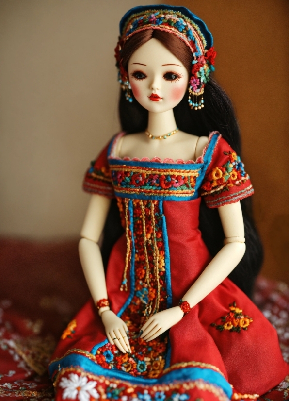 Toy, Doll, Textile, Fashion, Neck, Sleeve