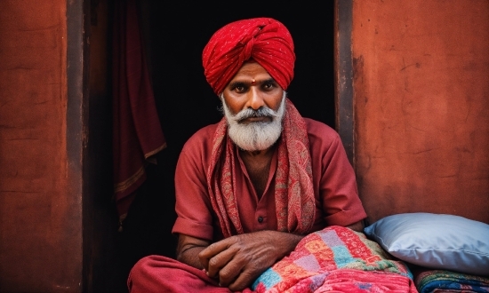 Beard, Facial Hair, Turban, Landscape, Moustache, Wrinkle