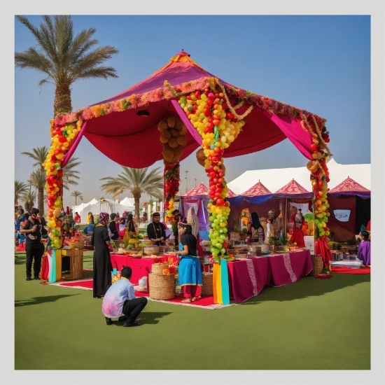 Sky, Tent, Decoration, Pink, Leisure, Fun