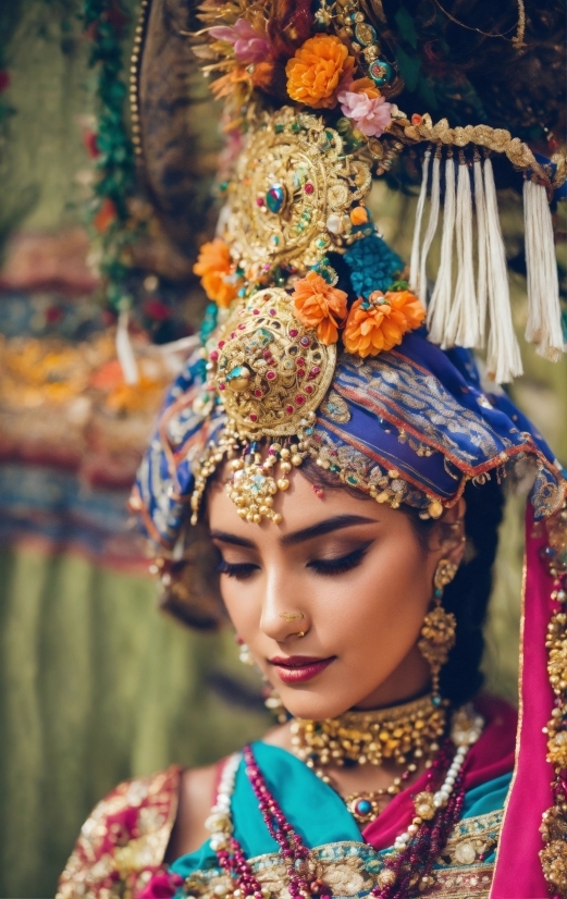 Chin, Hairstyle, Eye, Temple, Fashion, Headgear