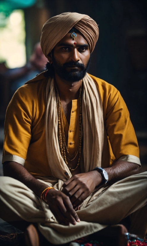 Hand, Beard, Human, Temple, Facial Hair, Turban