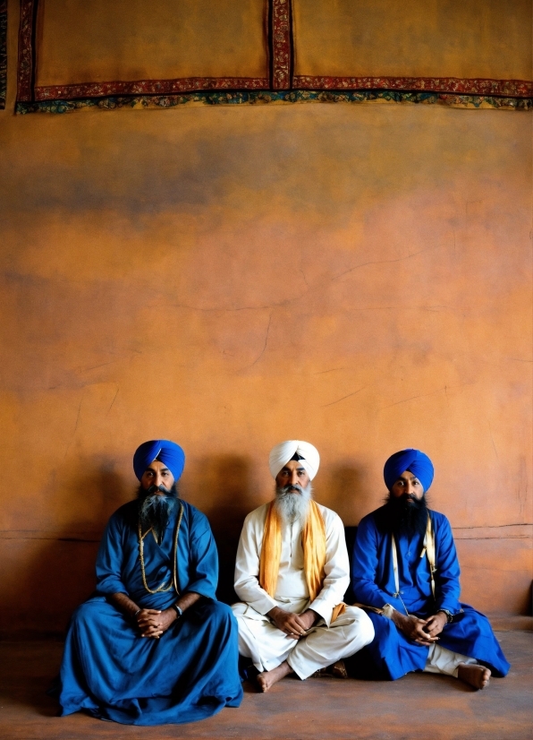 Blue, Temple, Lighting, Yellow, Headgear, Turban