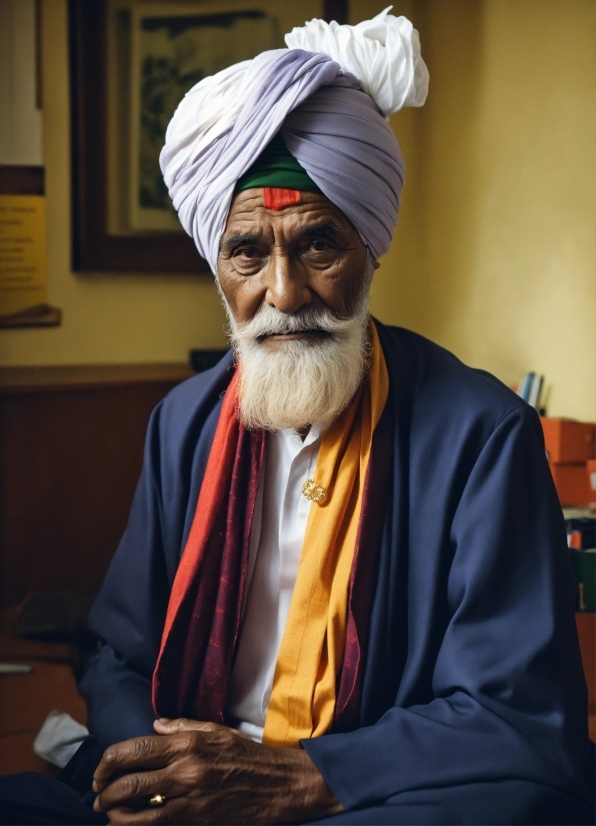 Turban, Wrinkle, Picture Frame, Facial Hair, Event, Landscape