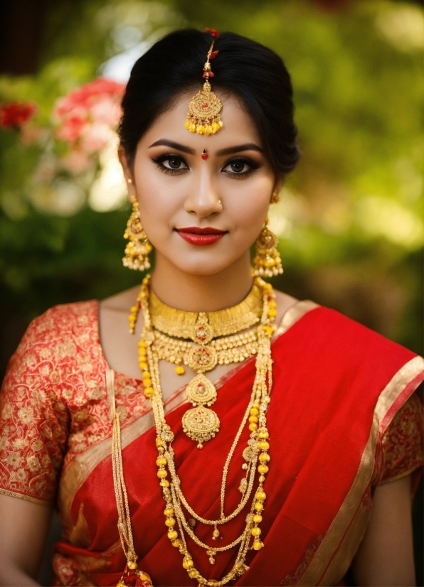 Face, Skin, Eye, Sari, Smile, Lipstick