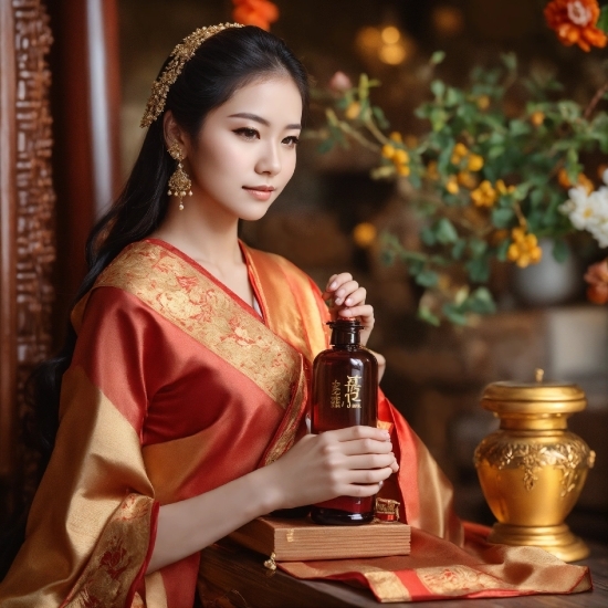 Plant, Flower, Temple, Fashion, Sleeve, Flash Photography