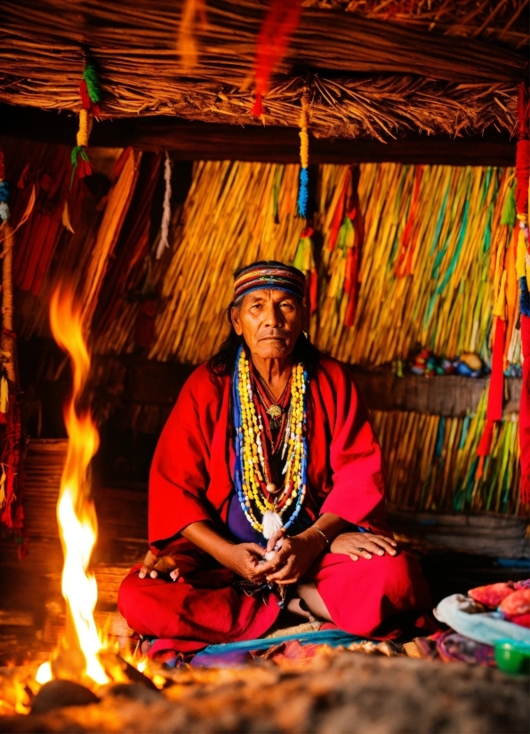 Temple, Tints And Shades, Fire, Event, Hat, Sitting