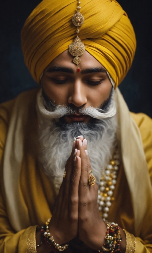 Face, Eye, Human Body, Beard, Gesture, Turban