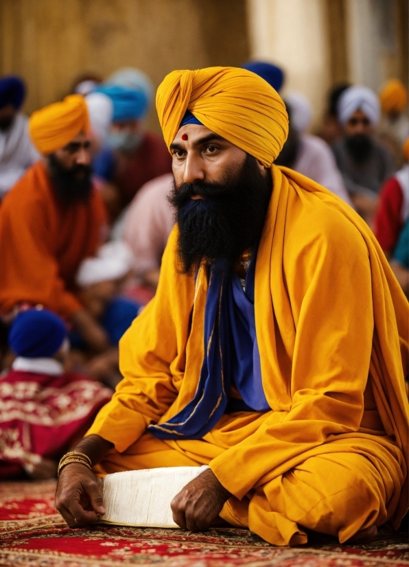 Temple, Beard, Yellow, Turban, Dastar, Event