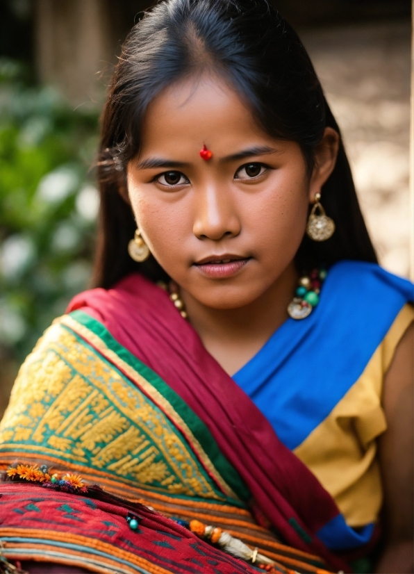 Skin, Eye, Facial Expression, Human Body, Temple, Sari