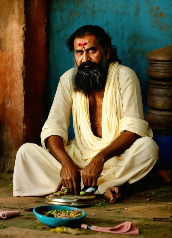 Blue, Beard, Temple, Adaptation, Landscape, Facial Hair