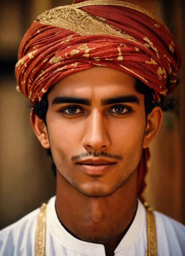 Forehead, Eye, White, Organ, Turban, Headgear