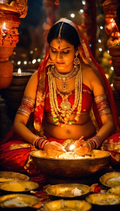 Hand, Temple, Yellow, Sari, Bangle, Jewellery