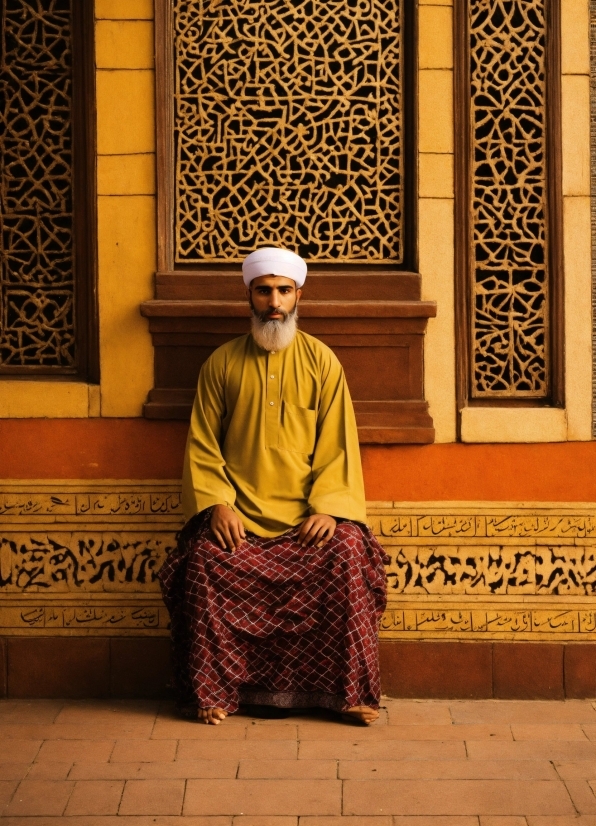 Temple, Sleeve, Standing, Yellow, Tints And Shades, Flooring