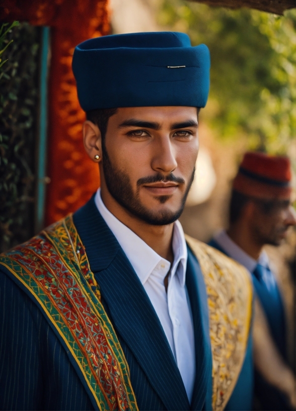 Eye, Cap, Gesture, Beret, Formal Wear, Blazer