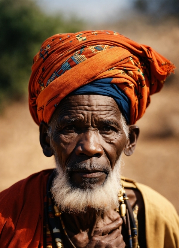 Face, Natural Environment, Wrinkle, Landscape, Facial Hair, Turban