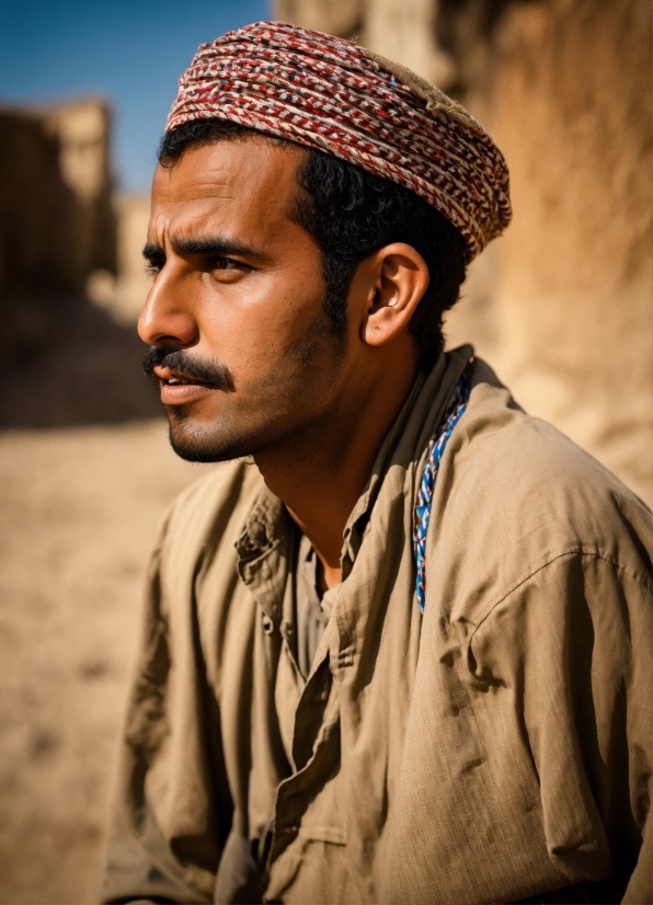 Forehead, Chin, Beard, Sky, Cool, Headgear