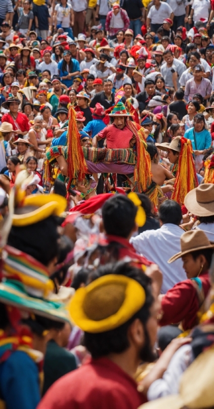 Hat, Human, Temple, Yellow, Community, Crowd