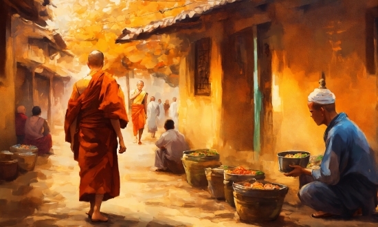 Temple, Art, Painting, Event, Landscape, Visual Arts