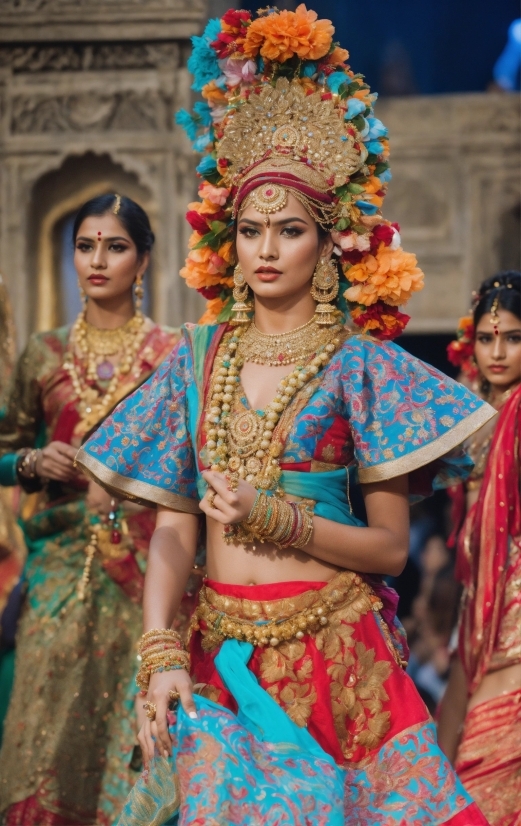 Blue, Fashion, Temple, Headgear, Entertainment, Performing Arts