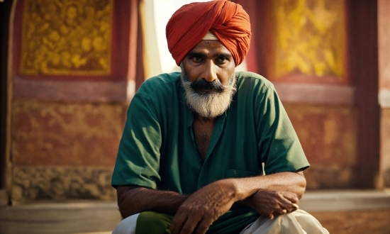 Eye, Beard, Temple, Turban, Facial Hair, Landscape