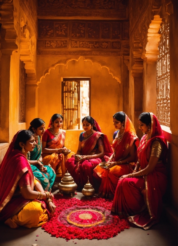 Temple, People, Window, Event, Sari, Tradition