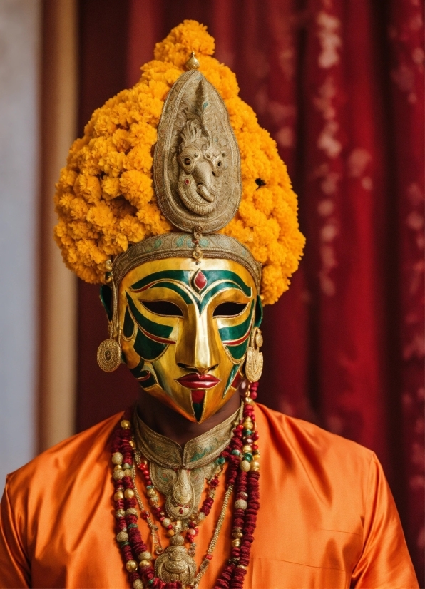 Chin, Human, Temple, Yellow, Performing Arts, Headgear