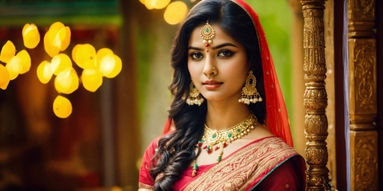 Skin, Hairstyle, Eye, Human Body, Sari, Flash Photography