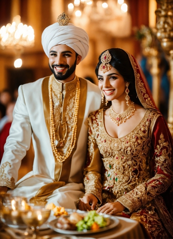 Smile, Photograph, Bride, Wedding Dress, Temple, Happy