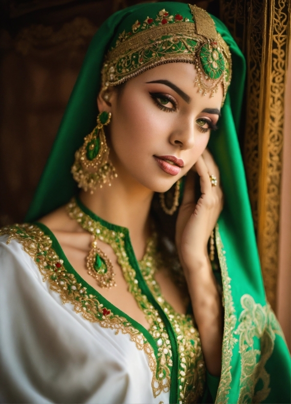 Smile, Human Body, Sari, Makeover, Headgear, Flash Photography