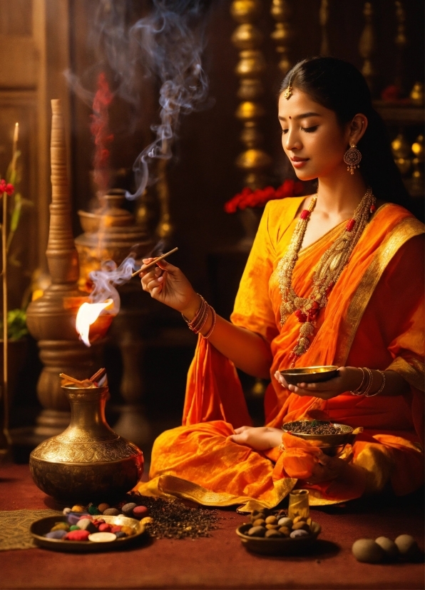 Joss Stick, Temple, Orange, Bangle, Microphone, Event