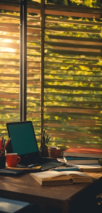 Window, Table, Laptop, Plant, Computer, Personal Computer