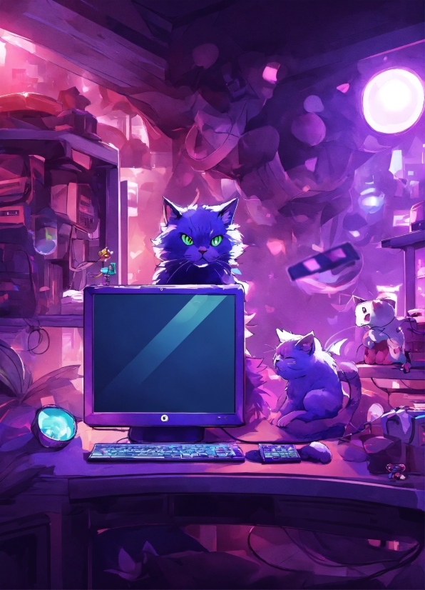 Computer, Purple, Personal Computer, Lighting, Entertainment, Violet