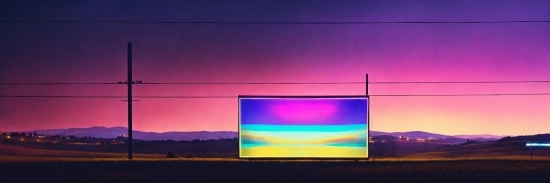 Sky, Cloud, Rectangle, Afterglow, Natural Landscape, Electricity