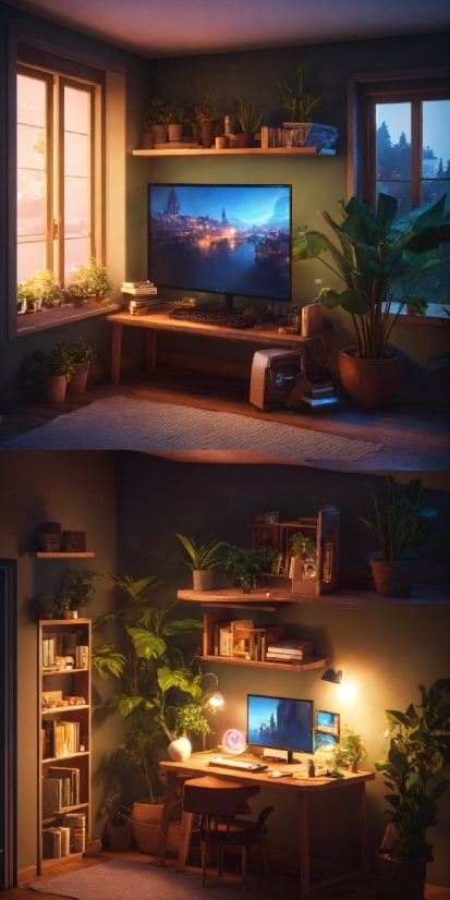 Plant, Property, Building, Light, Houseplant, Lighting