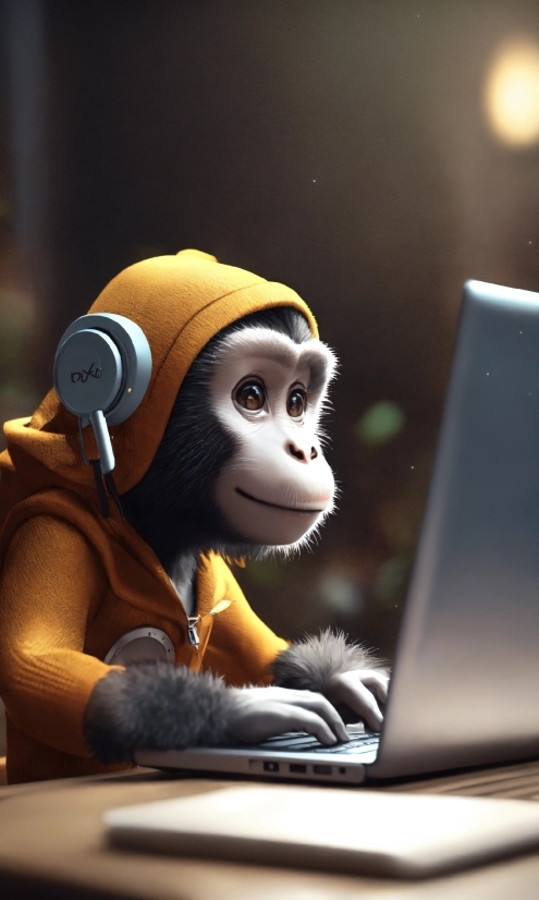 Primate, Laptop, Computer, Personal Computer, Netbook, Snout