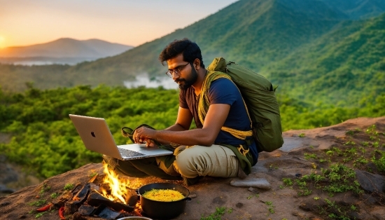 Mountain, Sky, Plant Community, Ecoregion, Plant, Laptop