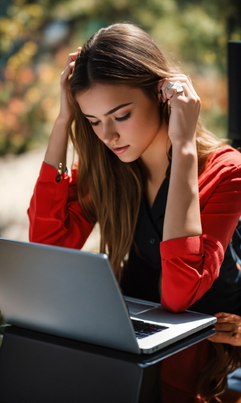 Face, Computer, Head, Lip, Hand, Hairstyle