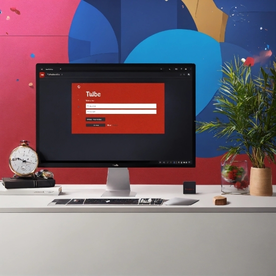 Computer, Plant, Personal Computer, Flowerpot, Output Device, Houseplant