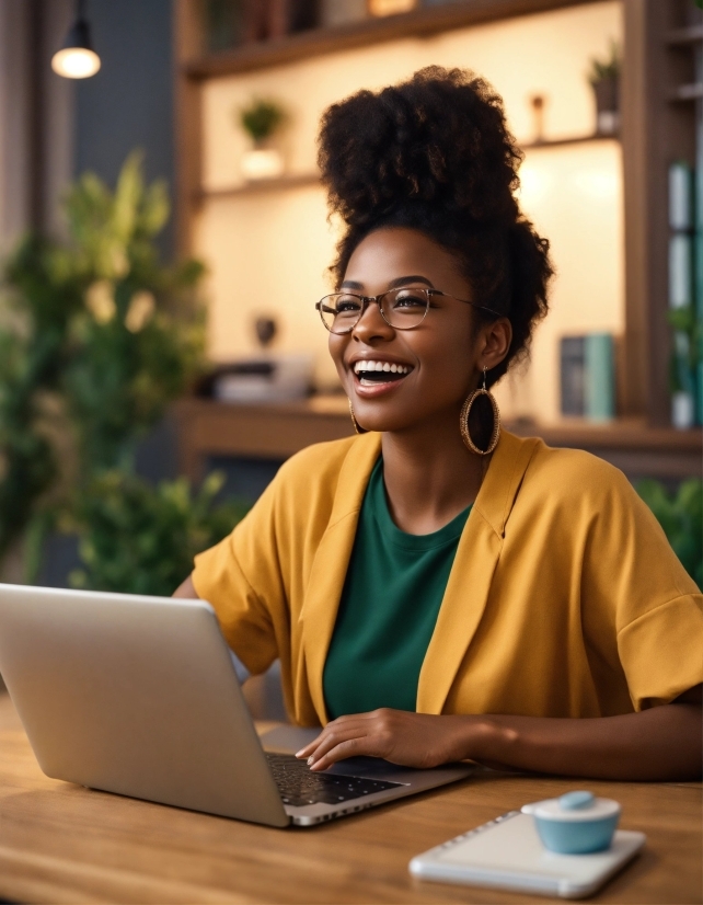 Smile, Plant, Computer, Laptop, Personal Computer, Jheri Curl